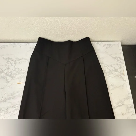 Cider Slinky Wide Leg Stretch Relaxed Pants Pockets Black Size XL Happy Hour​ - Picture 2 of 5